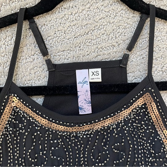 Alya Black Beaded Shift Mini Dress - Picture 5 of 5